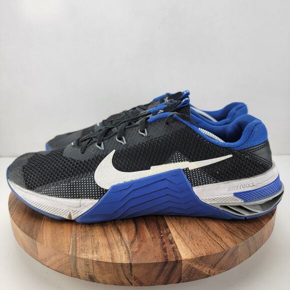 Nike Mens Size 13 Metcon 7 Black Blue Running Shoes Sneakers CZ8281-094 - Picture 1 of 10